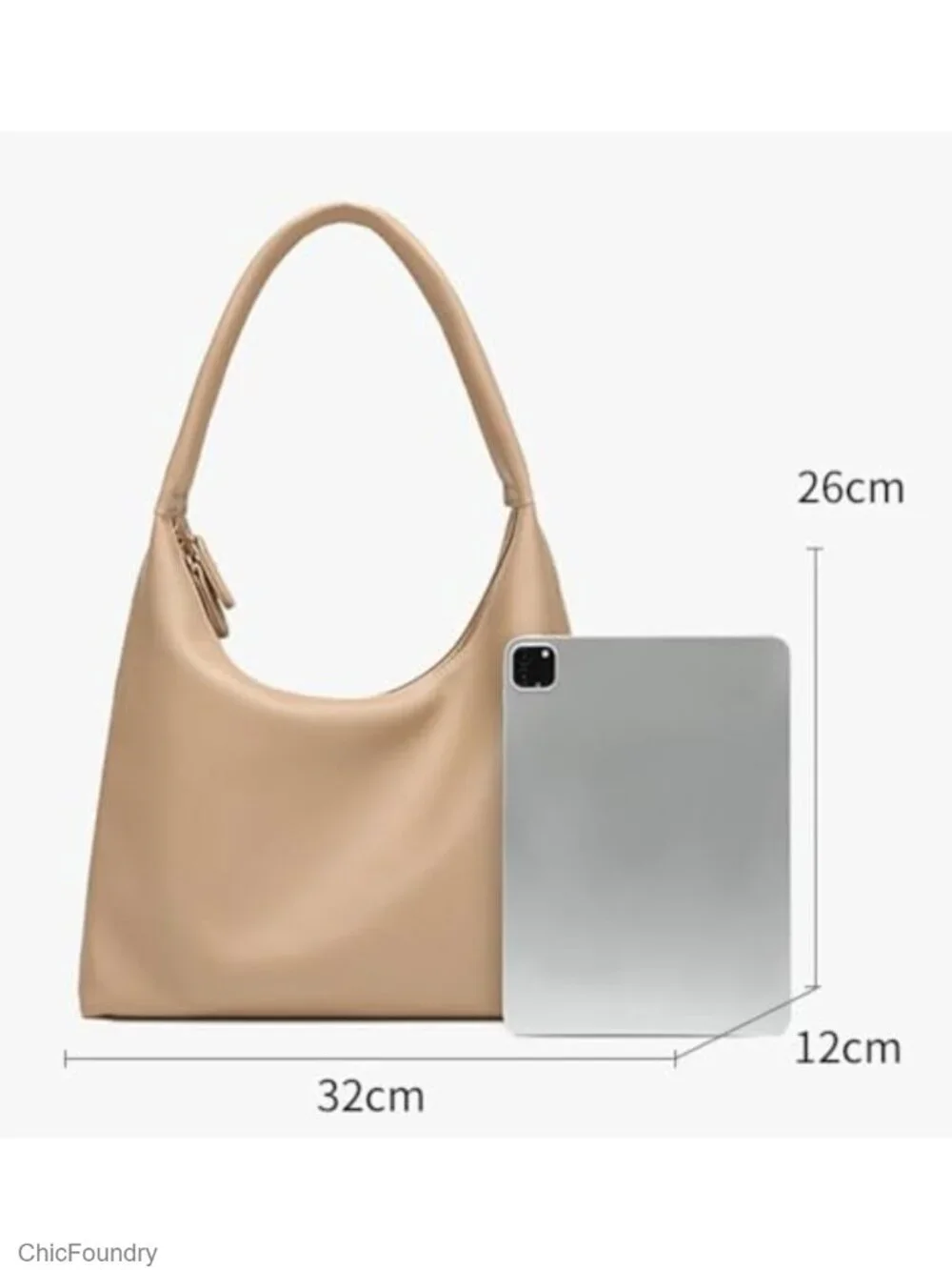 Trendy PU Leather Crescent Shoulder Bag Slouchy Hobo Tote Handbag Crossbody